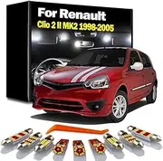 8Pcs LED Interior Map Dome Light Kit, For Renault Clio 2 II MK2 1998-2004 2005 Vehicle Lamp Car Led Bulbs