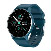 Smart Watch Men Full Touch Screen Sport Fitness Watch IP67 Waterproof Bluetooth For Android ios smartwatch Men - Blue