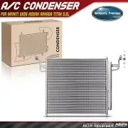 AC Condenser with Receiver Drier for Infiniti QX56 Nissan Armada Titan Aluminum
