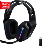733 LIGHTSPEED Wireless Gaming Headset RGB Blue VO!CE Mic PRO-G Drivers Black