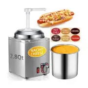 Nacho Cheese Dispenser with Pump - 2.8QT Stainless Steel Nacho Cheese Hot Fud...