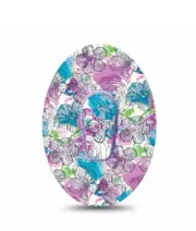 ExpressionMed Stenciled Flower Dexcom G6 Tape and Sticker