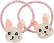 Kisangel 2pcs Adorable Bunny Hair Ties for Cute Cartoon Animal Elastic Hair Accessories for Durable and Versatile Ponytail Holders Occasion