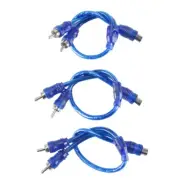 3 pcs Audio connection for 1 RCA female to 2 RCA male adapter splitter Cable E5G
