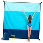Beach Blanket, Extra Large Sandproof XX-Large(1-8 persons) Aqua Marine Blue
