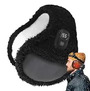[Generic] Winter Ear Muffs For Men,3 Temp Modes Fleece Lining Thermal Ear Muffs - Auto Power Off Thermal Ear Protection