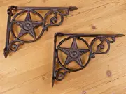 12 Cast Iron Star Brackets Garden Braces Shelf Bracket RUSTIC Corbels Primitive