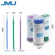 400/Box JMU Dental Micro Applicator Brush Microbrush Tips Regular/Fine/Ultrafine