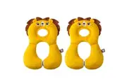 2x Benbat Total Support Headrest Head Neck Rest Travel Baby 1-4y Car Pillow Lion