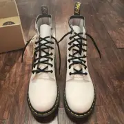 Dr. Martens 1460 W Boots Womens 8 White Combat Boots