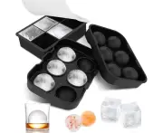 Silicone Ice Cube Tray, Large Ice Cube with Lid, Set of 2 Easy Release Ice Cubes, Ice Cubes Tray, Ice Cube Molds