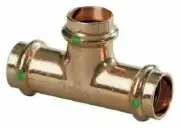 VIEGA PROPRESS 77412 ProPress Tee, 1" x 1" x 1" Copper Fitting