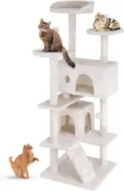large Cat Tree Tower Condo Bed Furniture Scratching Post Kittens Activity Center
