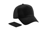 Beechfield 5 Panel Removable Patch Baseball Cap (Black) (One Size)