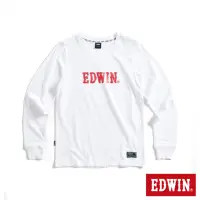 在飛比找momo購物網優惠-【EDWIN】女裝 EDGE 光能雜訊LOGO印花長袖T恤(