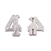 Number 4 Screwback Concho in Shiny Silver 1339-31