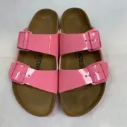 Birkenstock New w/ Box Arizona Patent Candy Pink Birko Flor Patent R Select Size