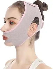 Beauty Face Contouring Sleeping Mask Chin Reducer,Reusable V Line Lifting Mask,V Line Shaping Face Masks,Slimming Face Strap Mask Anti-Aging and Anti-Wrinkle Band,Chin Up Mask Face (Pink)