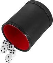 KONTONTY Dice Cup Set Silent Rolling Felt Lining for Modern Table Games Dice Game Accessories Entertainment Dices