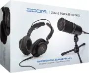 Zoom ZDM-1 Podcast Mic Pack, Podcast Dynamic Microphone, Headphones, Tripod, ...