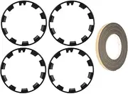 4Pcs Car Wheel Rim Protectors Hub Rim Protection Guards Protection Ring Decor Strip for Model .Y with 20 Inch Hubcaps Induction Wheels Rim Cover Tire Trim Rings (Matte Black)