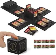 doepeBAEGames Storage Case Compatible for Nintendo Switch - Video Game Card Holde Protective Storage System Game Card Organizer Travel Container Box Hard Shell with 16 Game Card Slots (Zelda Black)