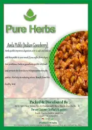 Pure Herbs amla Pickle For indian taste