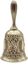 Hand Bell, Metal Call Bell Alarm Hand Held Service Call Bell Desktop Bell Tea Dinner Bell Game Bell, Christams Bell, Bronze