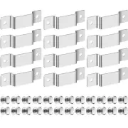 12 Pcs Tape Measure Holder Silver Metal Tape Measure Clip with Fitting Screws...