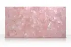84" x 42" Rose Quartz Dining Table Top Handmade Natural Stones Work Decor