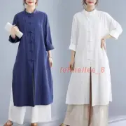 Womens Tai Chi Coat Chinese Tang Suit Top Martial Arts Kung Fu Uniform Vintage