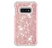 Glitter Contrast Color Silicone + PC Shockproof Case for Galaxy S10e