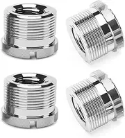 Boseen 4 Piece 5/8-Inch Male to 3/8-Inch Female Knurled Mic Screw Adapter for Mic Micphone Stand
