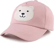 [XIAOHAWANG] Unisex Summer Hat Girls Sun Protection Baseball Cap Boys Peaked Cap UV Protection Baseball Cap Children's Cap Spring Summer, Pink Bear, 2-5 Years