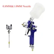 H-2000 Professional HVLP mini Paint Spray Gun with 0.8mm and 1.0mm Nozzles