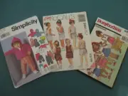 Sewing Pattern Lot of 3 Kids Simplicity 5316 McCall 5841 Butterick 6813 Size 5 6