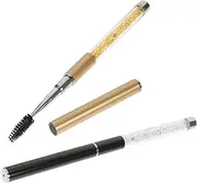 DONFAMDS 2pcs Brow Spoolie Brush Eyelash Brush Tools for Precise Eyelash Extensions Makeup Portable Ergonomic Design for Professional Home Use