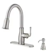 Glacier Bay Kitchen Faucet Kagan Collection Single Handle Pull-Down 21-K153KSS-G