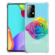 (Watercolor Rose)ShockProof TPU phone case cover(Clear)for Samsung Galaxy A52 5G
