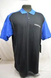 NEW KENNETH COLE New York Men's Techni-Cole Performance Polo SS Black/Blue XL