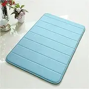 Non Slip Bath Mat 40x60cm 60x90cm Home Bath Mat Non-Slip Bathroom Carpet Soft Coral Fleece Memory Foam Rug Mat Kitchen Toilet Floor Decor Non Slip Mat (Color : Blue, Size : 40x60cm)