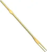 Fruit Fork Long Handle Copper Mixing Fork Dessert Cake Fruit Stick