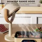 Desktop Mini Portable Range Hood + 12pcs Filter Sponge Remove T7N7 N6A6