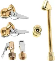 BUGUUYO Sturdy Brass Air Pump Set Complete Kit Quick Connect Fittings for Tire Inflation Air Compressor Accessories