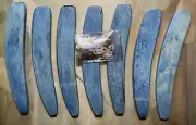 7 Matching Cattle Bone Straight Razor Scales 5/8 6/8 3/4 1” Razor Blades Handles