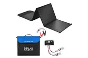 Acemor 12V 300W Folding Solar Panel Blanket Mat Controller 2 USB - Toughland