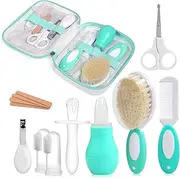 NEWSTYLE Baby Daily Care Kit,Infant Convenient Healthcare Grooming Set Nail Clipper Manicure Safety Scissors Nose Cleaner Hair Brush Comb Essential Daily Care Bathing Tool for Travelling & Home Use