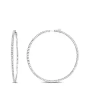 14K 1.50 ct. tw. Diamond Hoops