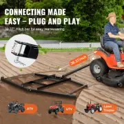 Driveway Drag Harrow 76.57 Inch Width Q235 Steel Adjustable Bars for ATVs UTVs