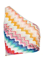Missoni Zigzag One-shoulder Fine-knit top - Multicoloured - 40 (UK8 / S) 40 (UK8 / S)